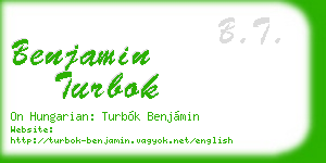 benjamin turbok business card
