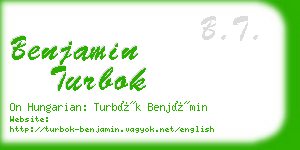 benjamin turbok business card